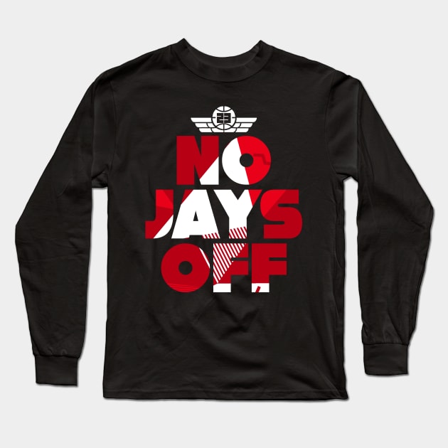 Jay All Day Chile Red Retro Sneaker Art Long Sleeve T-Shirt by funandgames